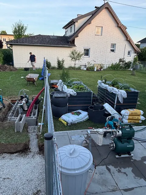 Fertigstellung zweier Rammbrunnen zur Gartenbewässerung
