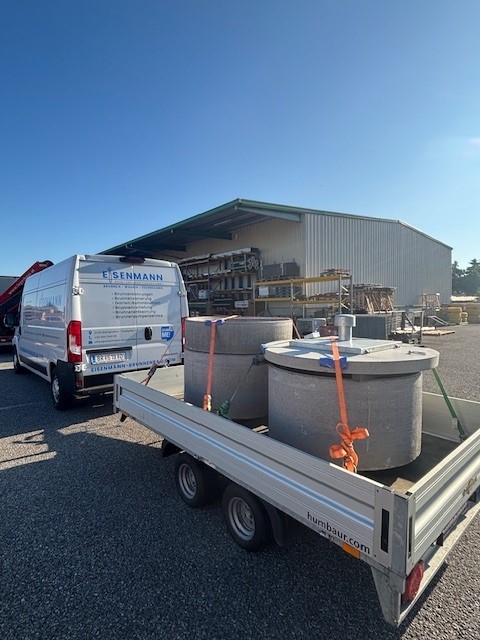 Verladung und Lieferung des Beton-Brunnenvorschacht